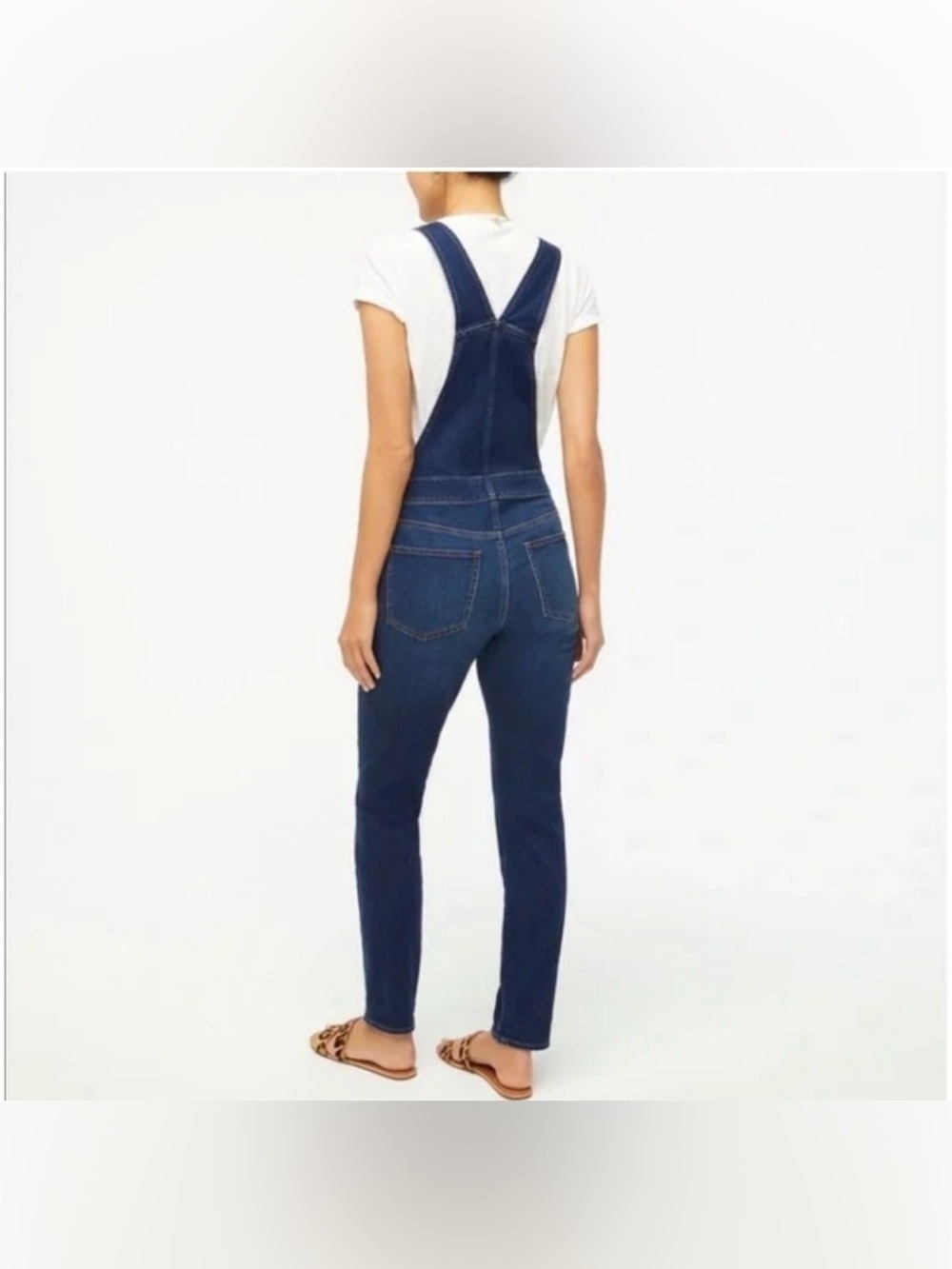 J. Crew - NWOT - Side Zipper - Dark Blue Denim Overalls for Women XXL - Picture 2 of 2